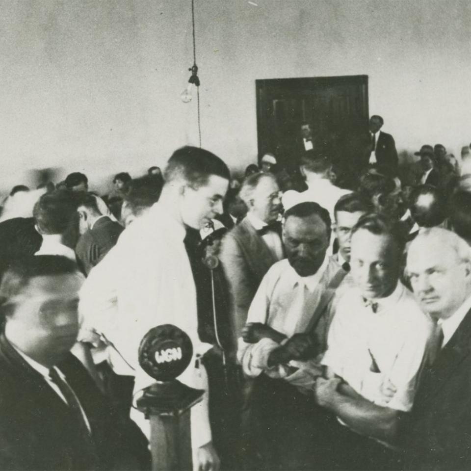 The courtroom of the Scopes "Monkey Trial"
