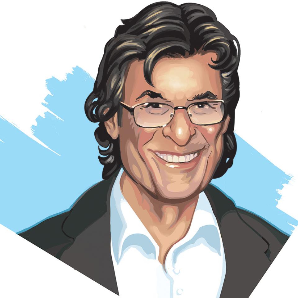 illustrated portrait of Seth Masia